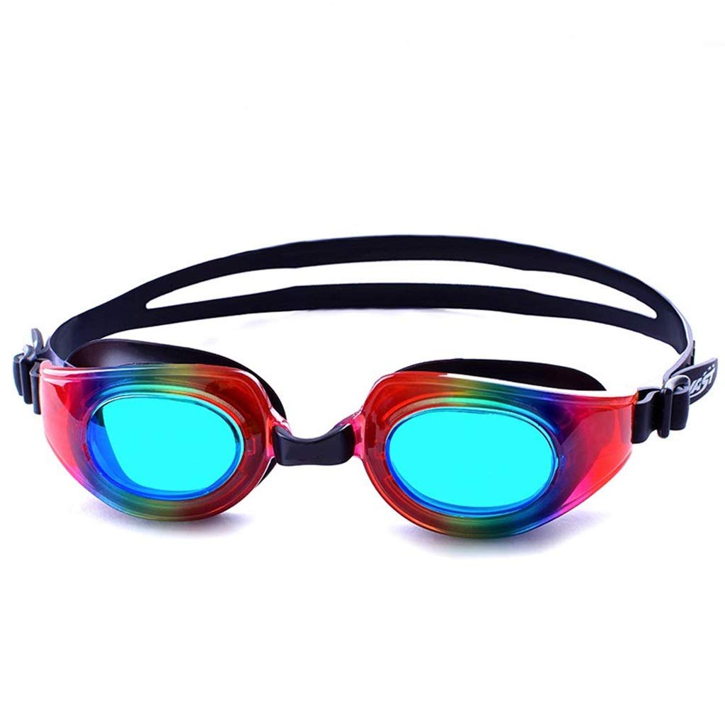 Occhialini da Nuoto, Occhialini da Nuoto Anti Fog No Perdite, Miglior Chiara Concorso Vision Training Triathlon occhialini da Nuoto for Adulti, Uomini, Donne, Giovani, Bambini(Blue,White)