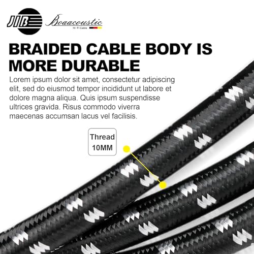 Cavo subwoofer 75 Ω hi-end JIB con connettori placcati oro e isolamento premium de 1m 5