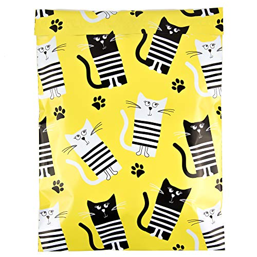 Image of Inspired Mailers - Poly Mailers 10x13-100 Pack - Cats - Shipping Bags for Clothing - Large Mailing Envelopes - Shipping Envelopes - Package Bags - Mailers Poly Bags 10x13