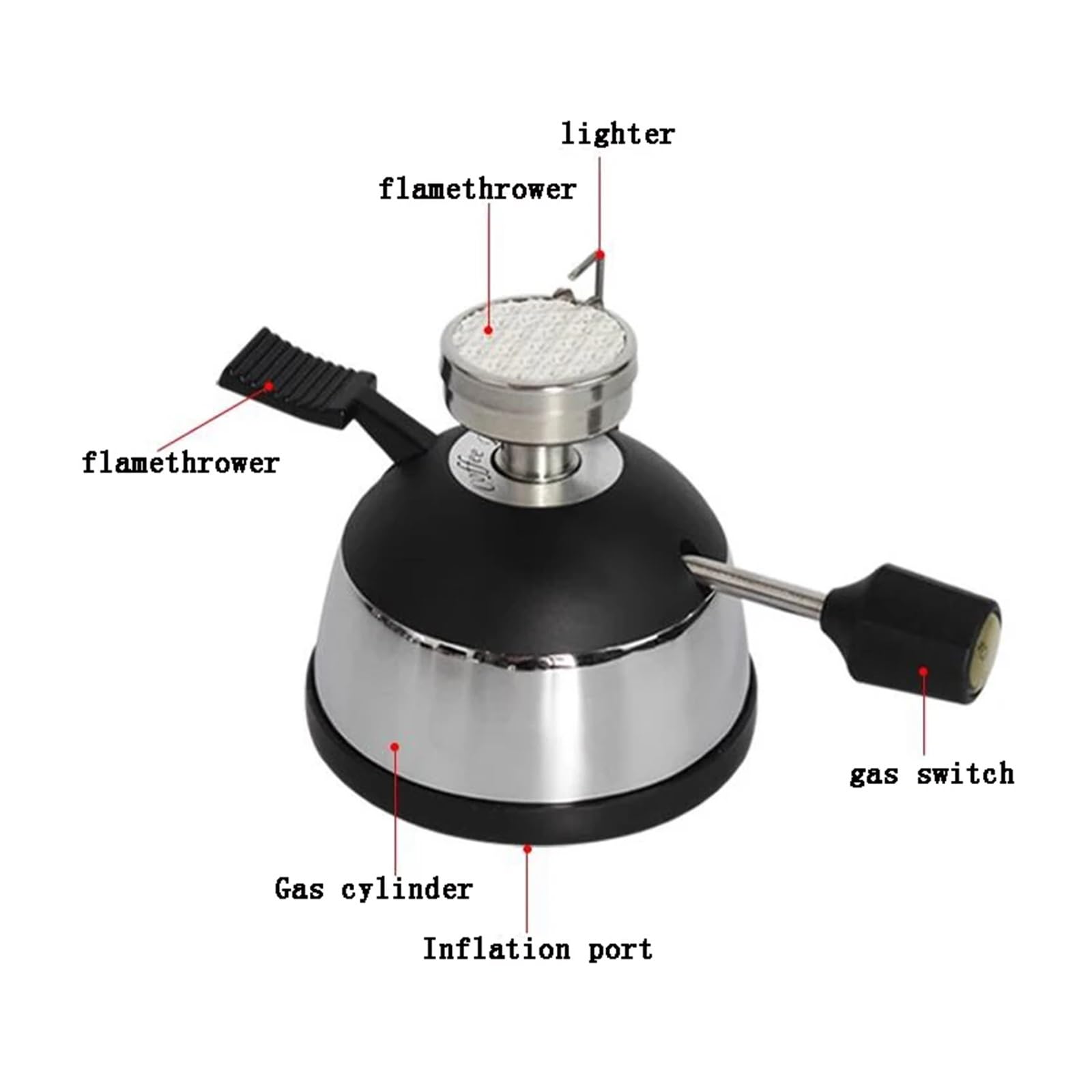 Mini estufa portátil de sobremesa de butano, quemador de Gas de acero inoxidable for cafetera Herramienta eléctrica