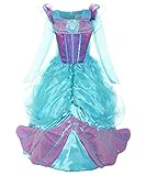 ReliBeauty Little Girls Princess Dress Up Mermaid Costume, Sea Blue & Purple, 7