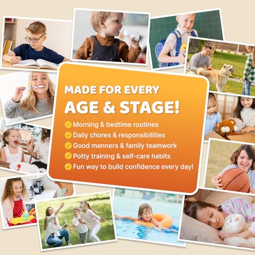 Image of 2 in 1 Upgraded Slider Bedtime /Morning Routine Chart for Kids Toddlers, Dry Erase Chore Chart for 2 Kids, Magnetic Visual Schedule for Kid