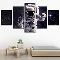 SIGNWIN 5 Panel Canvas Wall Art Modern Art Astronomy & Space Contemporary Cosmic Dramatic Mixed Media Multicolor for Home Decorations Ready to Hang - 60