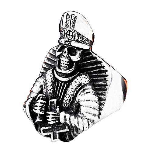 Image of Genuine Stainless Steel Ring Jewelry for Men Fashion Punk Biker Skull Rings