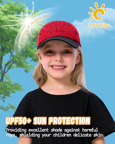 GADIEMKENSD Kaleidoscope Pattern Baseball Cap, Color Blocking, UV Protection, Breathable, for Boys and Girls2