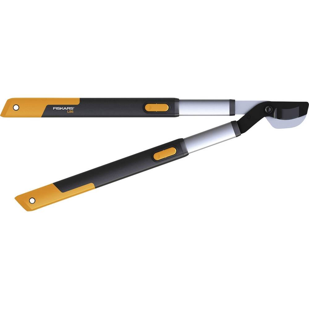 FISKARS Troncarami Telescopico con Lame Bypass SmartFit per Legno Verde, Lama con Rivestimento Antiaderente, Diametro Taglio: 5cm, Acciaio Temprato, Lunghezza Manico: 66-90cm, Nero/Arancione, 1013564
