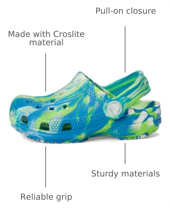 Image of Crocs Unisex-Child Classic Watercolor Marbled Clog