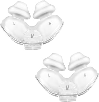 Replacement Nasal Pillows for ResMed Airfit P10, Ultra-Soft Silicone, Gentle Fit, Comfortable Seal, Replacement CPAP Supplie, 2 Packs Medium