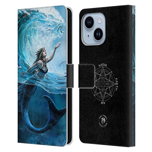 Étui en Cuir iPhone 14 Plus Anne Stokes Sirène des Eaux Finition Premium