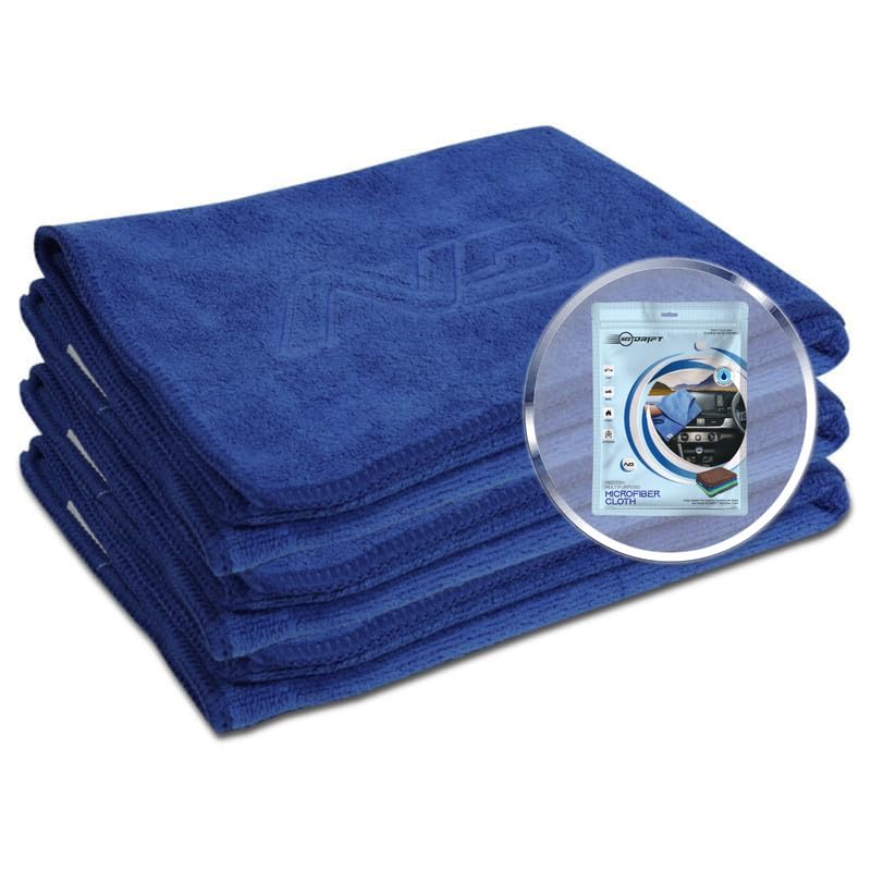 Image of Neodrift '400 GSM' Microfiber Cloth (Size - 40X40 Cm)(Set of 3 PC)(Colour - Blue)(Ultra Soft Cleaning Cloth for Car, Bike - Polishing, Detailing, Highly Absorbent)