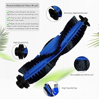 Replacement Parts for eufy robovac 11S, 12, 15T, 15C, 25C, 30, 30C, 35C Slim Carpet Robotic Vacuum Cleaner Hepa Filter Pre-filter Roller Brush Spin Side Brushes Attachment (with Pre-Filter)