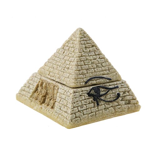 Sandstone Ancient Egyptian Pyramid Eye Of Horus Hinged Jewelry Box Creative Decoration Storage Container Box Figurine Statue For Home Decoration Crafts Gifts #TOP1