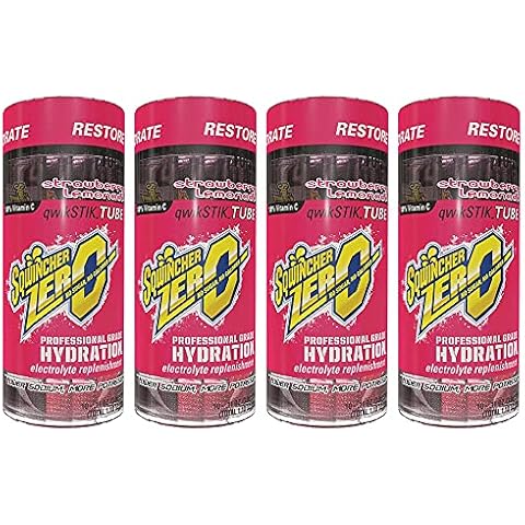 Sqwincher Zero Qwik Stik Sugar Free Electrolyte Powdered Drink Mix Low Calorie - Assorted Flavors And Sizes (Strawberry Lemonade, 40 Sticks) Cover