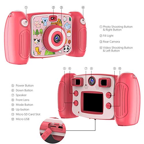 Cakuuma Kids Camera, For Girls Or Boys 3-9 Years Old, 2.0'" Upgraded Kids Selfie Digital Toy, Best Birthday Holiday For Children's Day - 16Gb Memory Card Included #TOP7