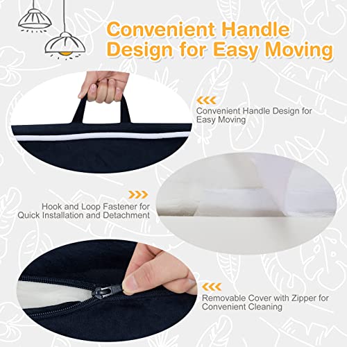 Costzon Kids Sofa, Foam Filled Toddler Chair W/Removable & Washable Velvet Surface, Child Armchair For Play Room, Nursery, Kindergarten, Gift For 0-5 Year Old Boys & Girls, Toddler Couch (Navy Blue) #TOP5