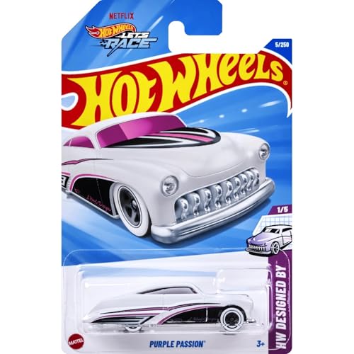 Hot Wheels Purple Passion 1:64 escala metal blanco miniatura 1