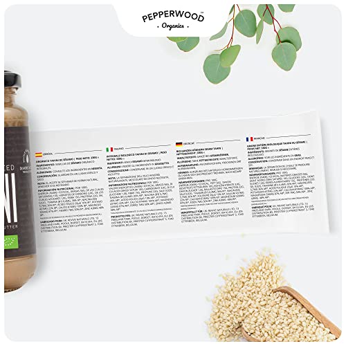 Bio-Sesam-Tahini, Steingemahlen, Ungeschält, Ungesalzen, Gentechnikfrei, Glutenfrei, Koscher, Vegan, USDA Bio, Erdnussfrei, 330 g (2 Pack)
