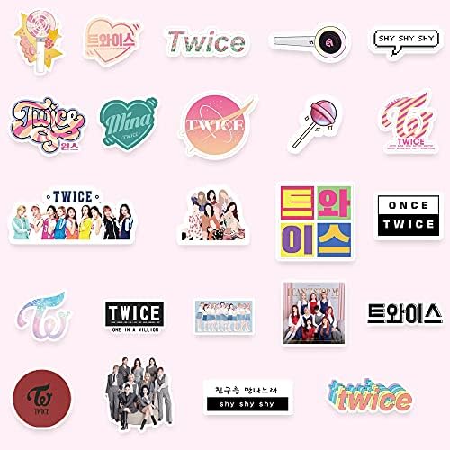 Amazon Com Xybjlxu Twice Stickers pcs Kpop Singer Girls Group Idol Stickers Pack Vinyl Waterproof Stickers For Laptop Skateboard Water Bottle Electronics