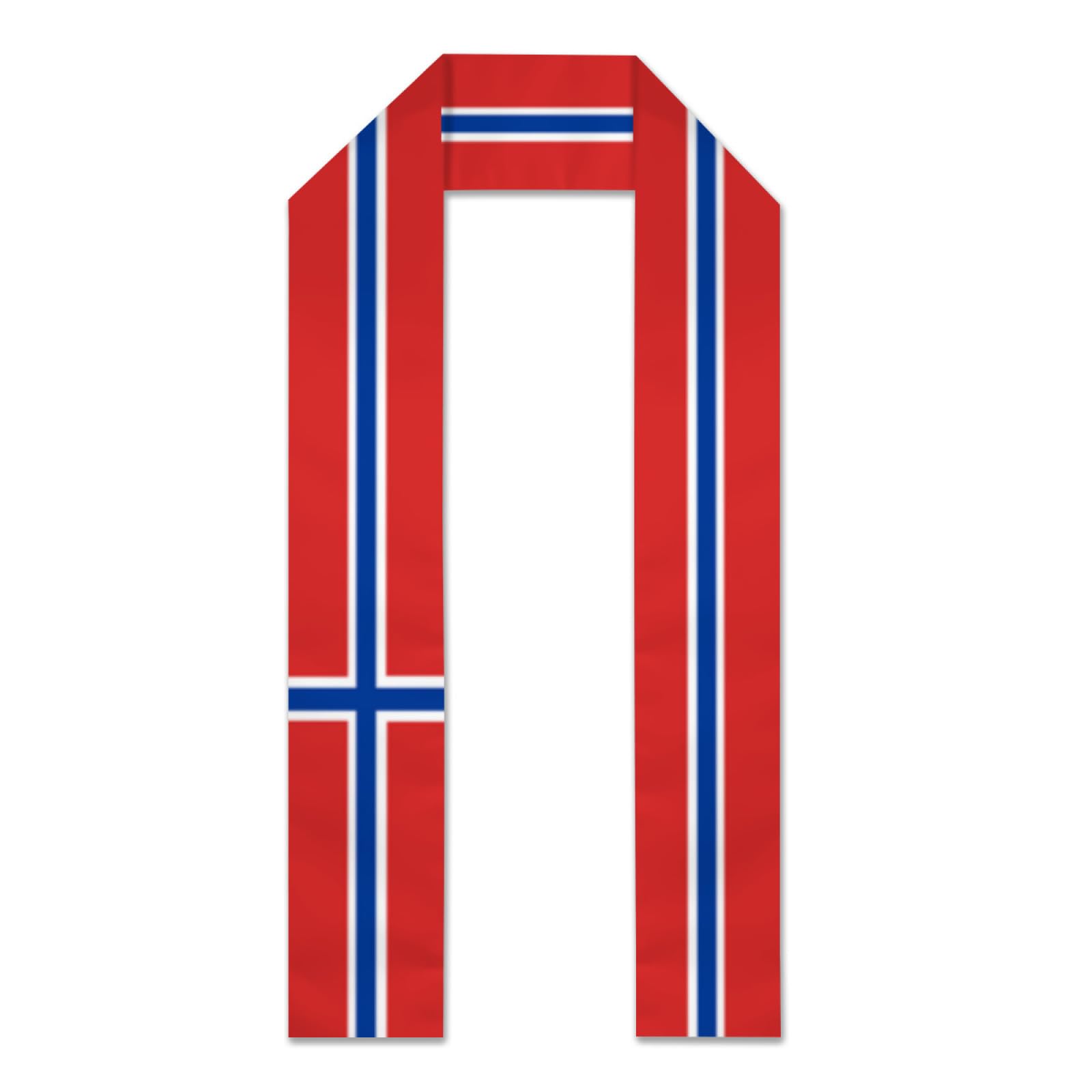 Vintage Norway Norwegians Flag Graduation Stole Sash Shawl for Men Women Thickened Scarf Flattenedfor International Students Teachers Study Aboard Graduate Gift 72 inches Unisex