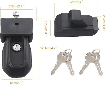 Anti-theft Hood Latch with Lock and Key Compatible with Jeep Wrangler JL JLU 4XE Rubicon Sahara Sport Gladiator JT 2018-2024