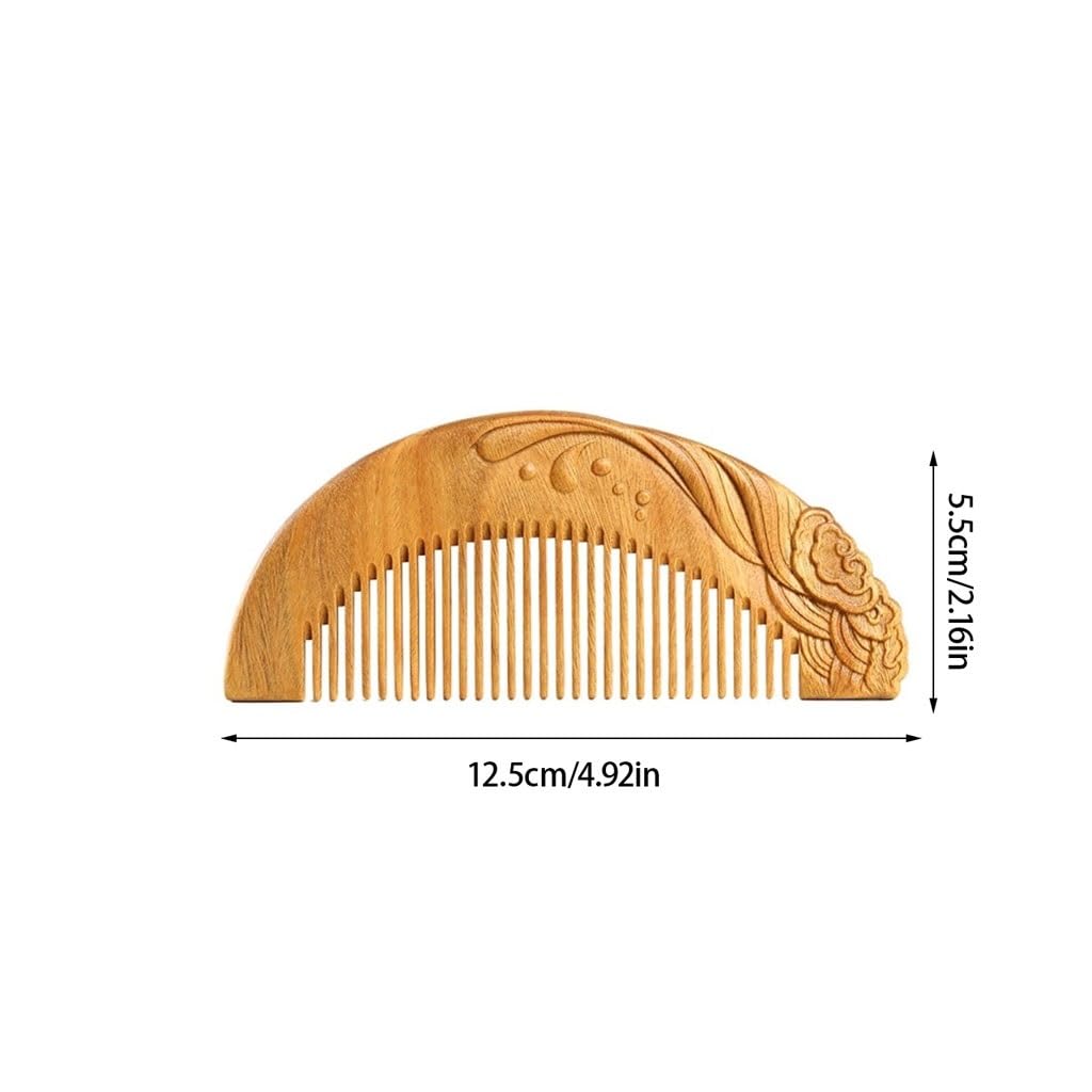 Peruka Grzebień Solid Wood Comb Home Fine Tooth Comb Portable Comb for Wet or Dry Curly, Thin, Thick, Wavy or Straight Hair Duże grzebienie do włosów