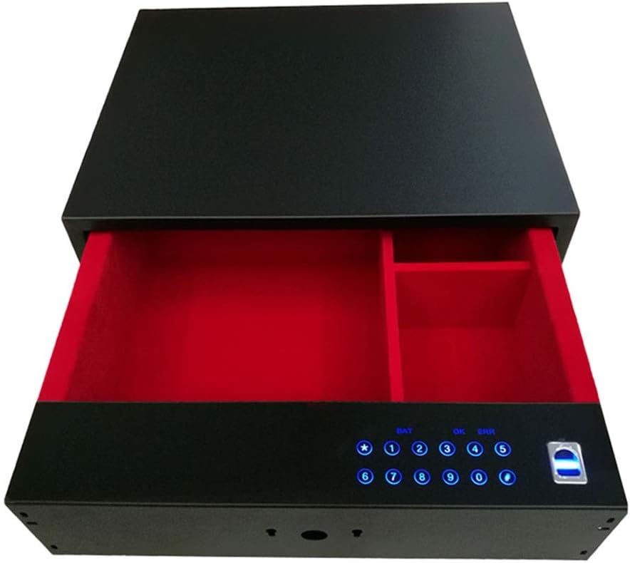 Built-in Safety Cabinet Drawer Fingerprint Lock Sliding Safety Safe Electronic Cabinet Lock Biometric Identification(A)
