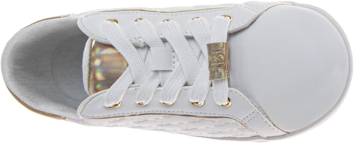 Josmo Girls Low Top Sneakers Sparkly Trendy Lace-Up Shoes (Size Little Kids to Big Kids) - Image 5