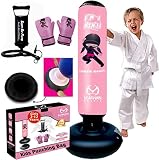 Marwan Sports Kids Punching Bag Toy Set, Inflatable Boxing Bag Toy for Boys Age 3-12, Karate/Taekwon