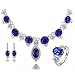 O.RIYA Hollow Tibetan Sliver Green Rimous Oval Turquoise Bib Collar Earrings Necklace Jewelry Set Women