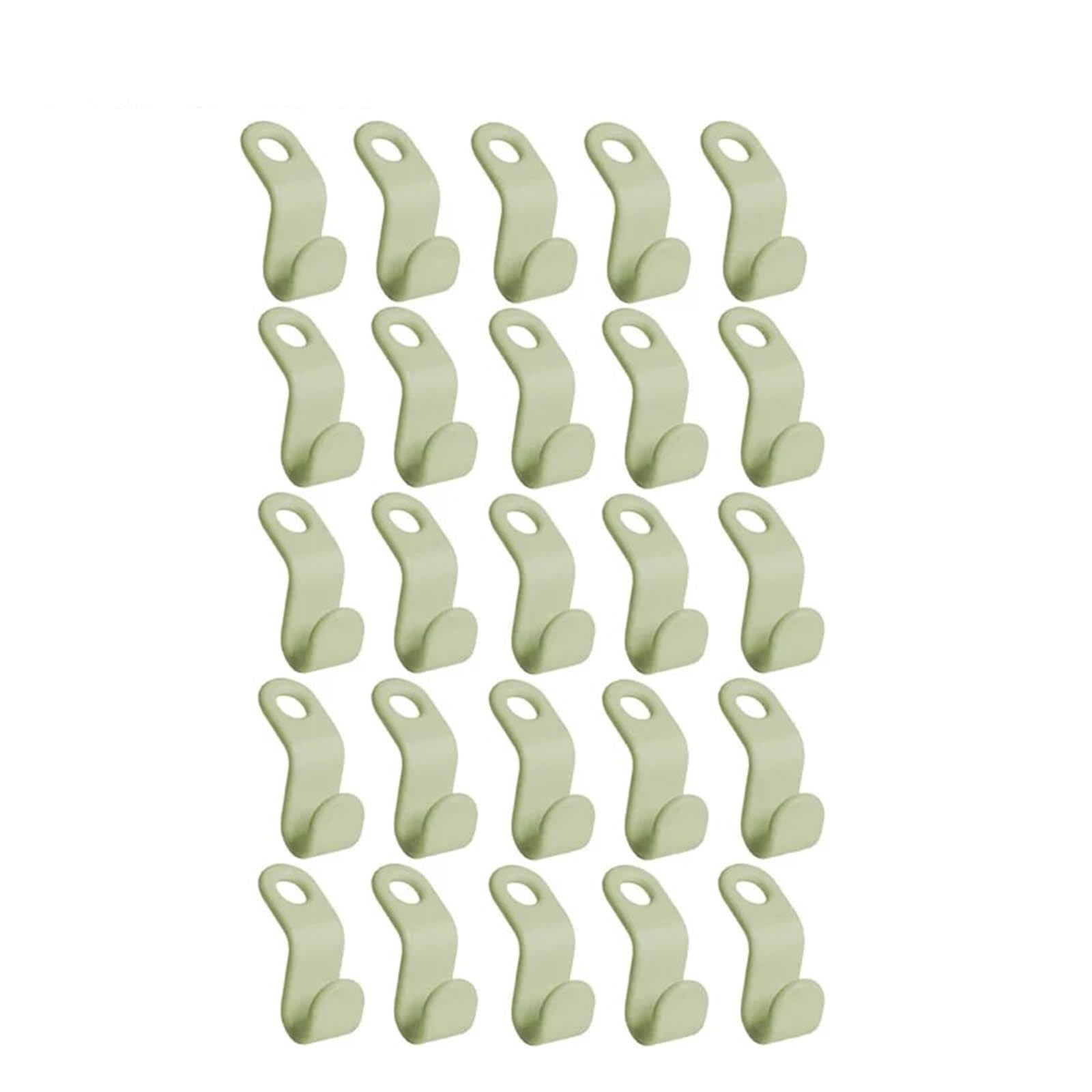 Hangers for Clothes Space Savers 250 Pcs Plastic Clothes Hanger Cascade Hooks - Space Saving Connectors For Wardrobe Closet Organization(Green)