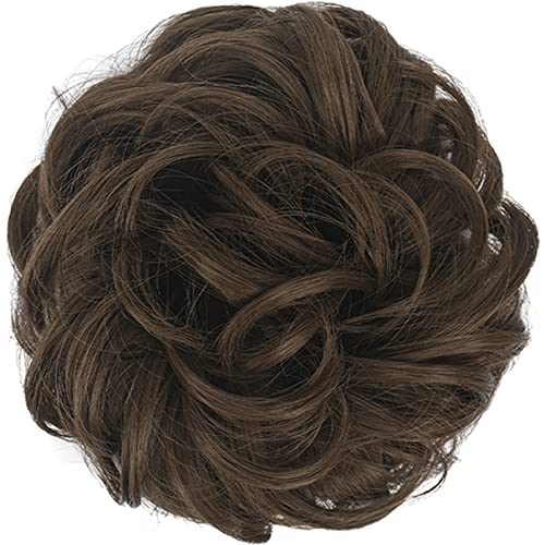 image for FESHFEN Messy Bun Hair Piece Hair Bun Scrunchies Synthetic Wavy Curly 