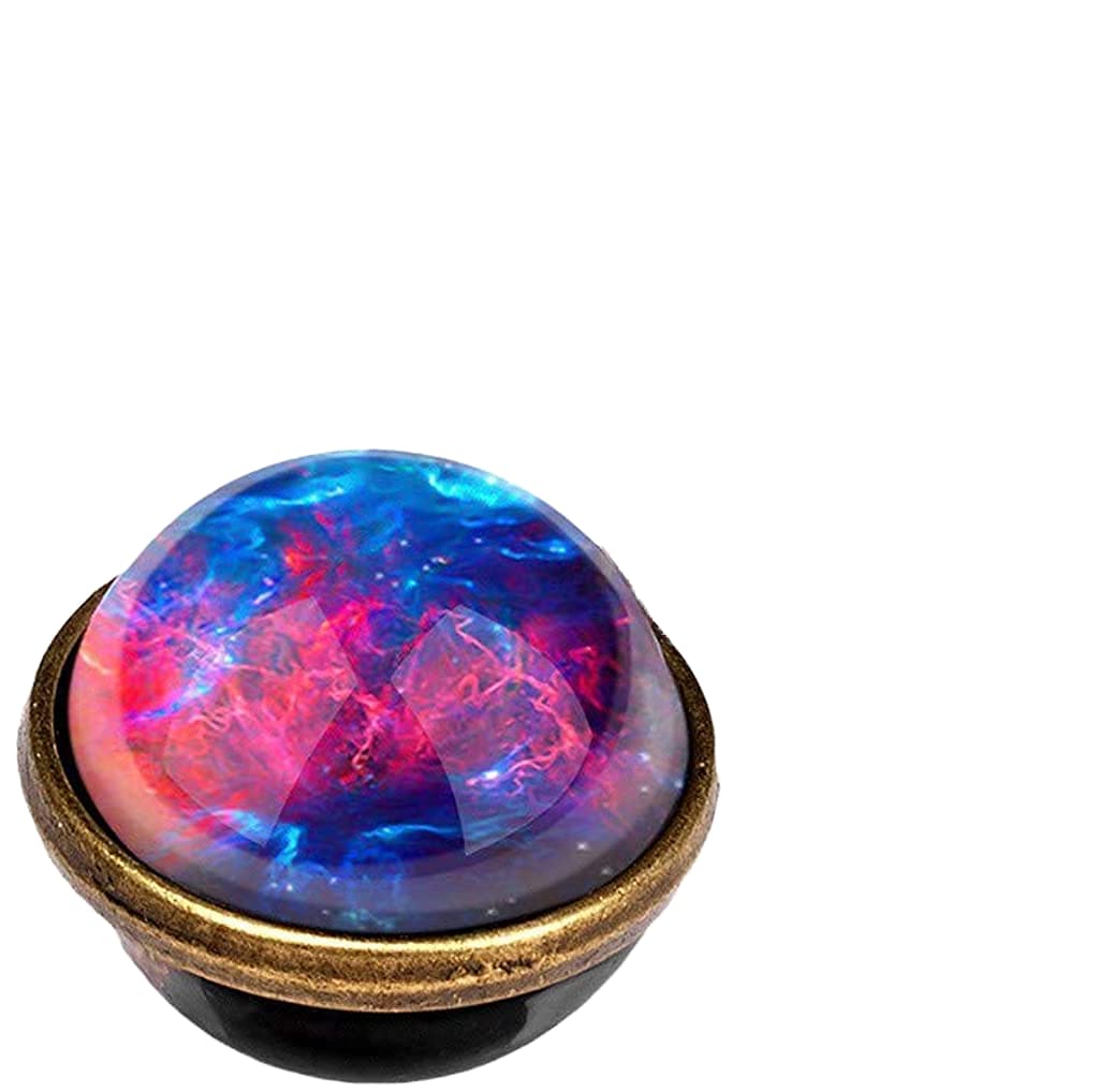 Antique Bronze Plated Chain with Handmade Space Solar System Pendant Unisex Necklace