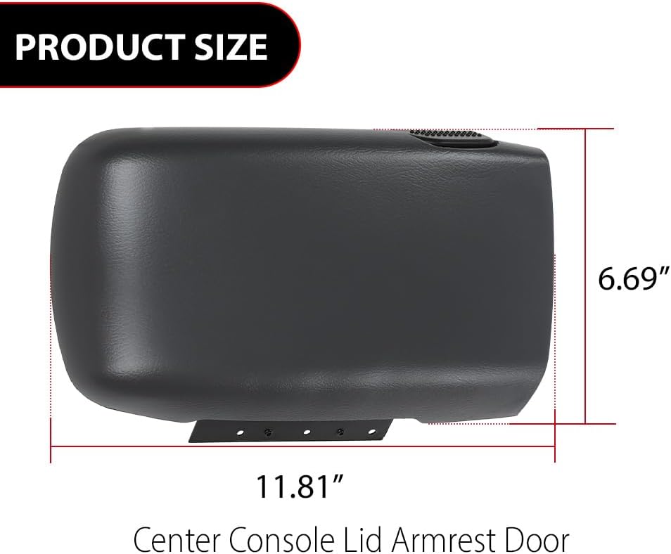 DOTCOM Center Console Lid Armrest Door Compatible with Chevy Camaro/Pontiac Firebird 1997 1998 1999 2000 2001 2002 Gray Replacement for 10423155 10273748