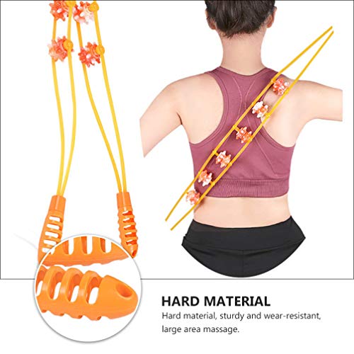 ARTIBETTER 2Pcs Rolo de Massagem Nas Costas de Madeira Rolo Muscular Cinta Massageador Portátil Mass