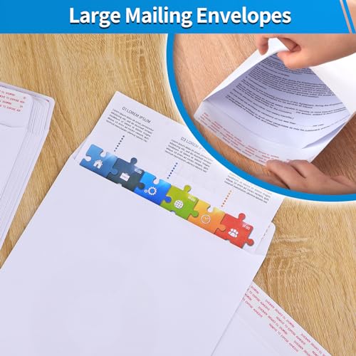 27 Pack Catalog Envelopes Self Seal, 9 x 12 Inches Catalog Mailing Envelopes,White Manila Envelopes for Mailing, Organize, Storage, Home, Office - Thumbnail 6