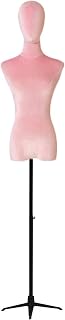 SHANYAYALI Maniquí para sastres modelo de aviones, trípode, altura ajustable, color rosa, talla M