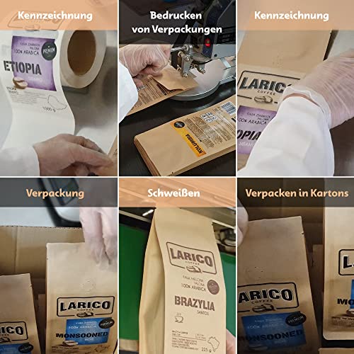 LARICO COFFEE Premium Kaffeebohnen Äthiopien Sidamo 500g / Handwerklich/Ganze Roast Bohnenkaffee Espressobohnen/Tolles Frucht- und Kakaoaroma/Starker Geschmack – Bild 4