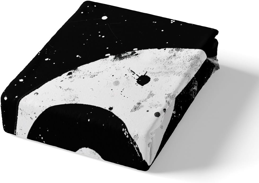 Feelyou Black White Yin Yang Bedding Set Trippy Psychedelic Art Boho Duvet Cover for Kids Adults Tie Dye Splash Comforter Cover Traditional Ying Yang Bed Set Bedroom Decor Full Size (No Comforter)