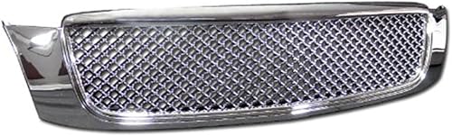 HS Power Parrilla frontal cromada compatible con Cadillac Deville 2000-2005 rejilla de parachoques de malla de lujo