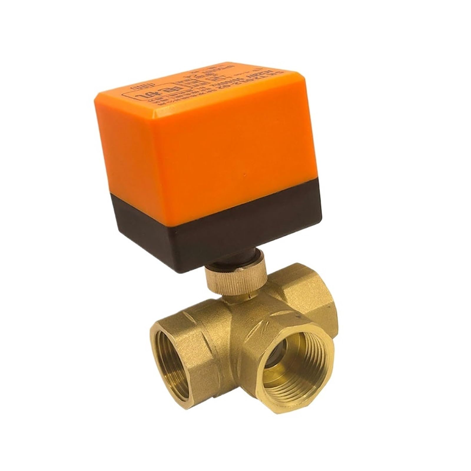 Flglqutsv T Type Motorized Ball Valve, 1-1/4'' Dn32 3 Way Cr02 3-Wire 2 Control Electric Ball Valves For Water Liquid(24Vdc)