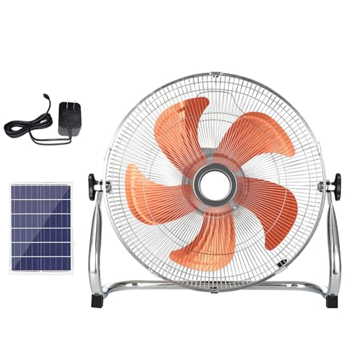 MZQMK Ventilador De Mesa Silencioso, Ventilador De Sobremesa Solar Abanico, Ventilador Alimentado por Panel Solar, para Oficina/Hogar(Silver,50cm/19in)