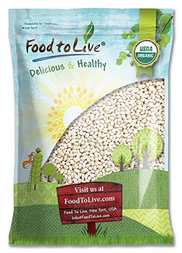 Organic Navy Beans, 10 Pounds - Non-GMO, Kosher, Raw, Vegan, Bulk