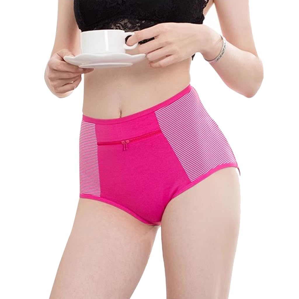 LaseVe 3/4/6 Pezzi Donna Tasca Nascosta Intimo Stash Mutandine Di Base Sicurezza Boxer con Cerniera A Prova Di Borseggiatore Mutande
