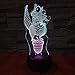 Luci notturne 3D Mouse castagna Nightlight colorato Tocco visivo creativo Regalo di ricarica Lampada a led Luci decorative di Natale