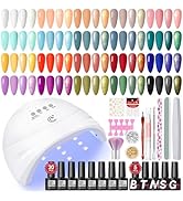 Kit Vernis Semi Permanent avec Lampe UV, 20 Couleurs Vernis à Ongles, Base et Top Coat, COSCELIA ...