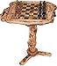CRAFLAIR ~ INTELLIGENTE ~ Chess Table ~ 20 inch ~ Olive Wood Chess Table Furniture ~ Deluxe Chess Table ~ Chess Set with Drawers for Adults Unique ~ Olive Wood Chess Board Table ~ Wooden Chess Set