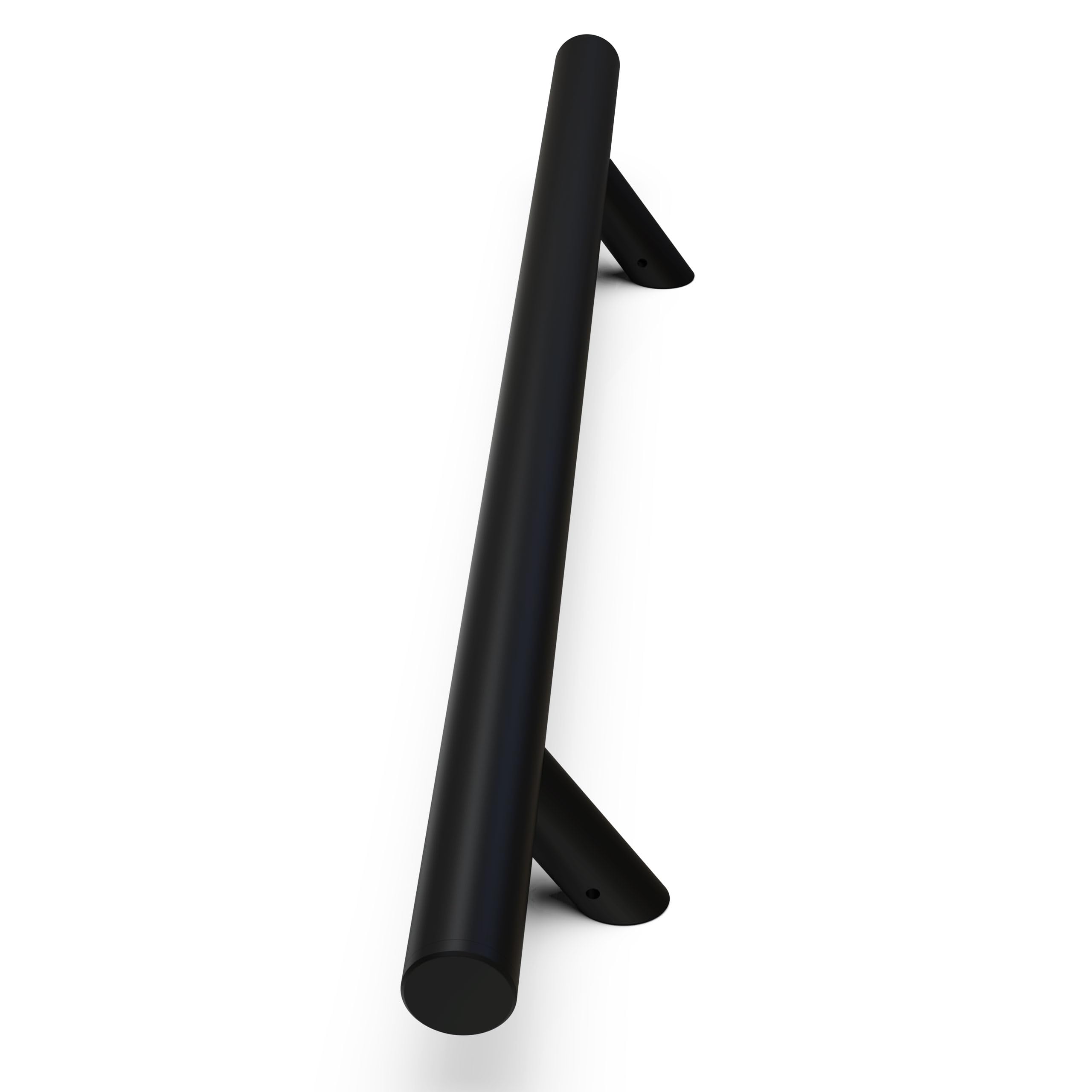 Oppali Black Stainless Steel 304 Entrance Door Pull Handle | Inclined at an Angle of 45° | Round T-Bar | 80cm Total Length