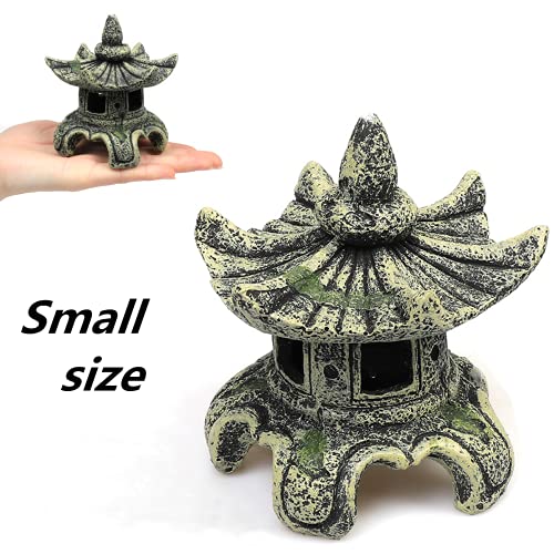 Sdeetesamjun Asian Decor Pagoda Lantern Outdoor Statue,Resin Garden Accessories #TOP2