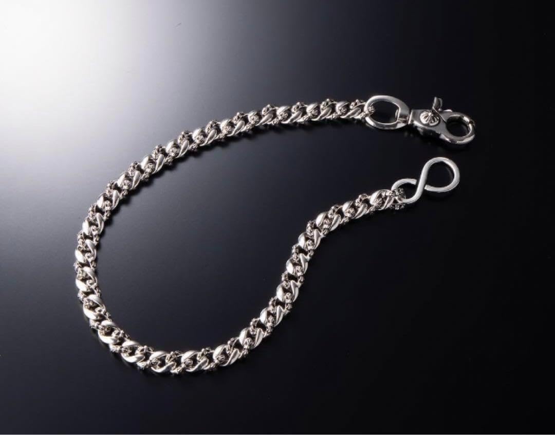 匿名配送/シルバー925/ウォレットチェーン/クロス/ダブルナスカン/48cm