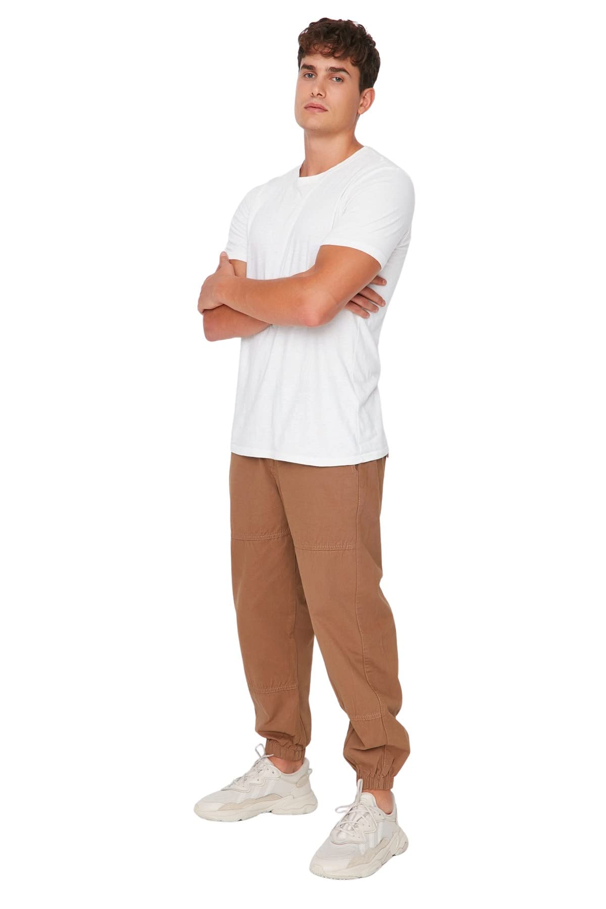 TRENDYOL Herren Trendyol Herren Mittlerer Bund Loose Fit Hose Pants Normal Waist Woven Loose Fit Camel Pants, Camel, 40